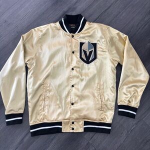 Vegas Golden Knights Jacket Unisex L Gold NHL Hockey Member Exclusive Satin